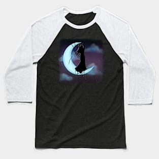 Moon Goddess Clouds Baseball T-Shirt